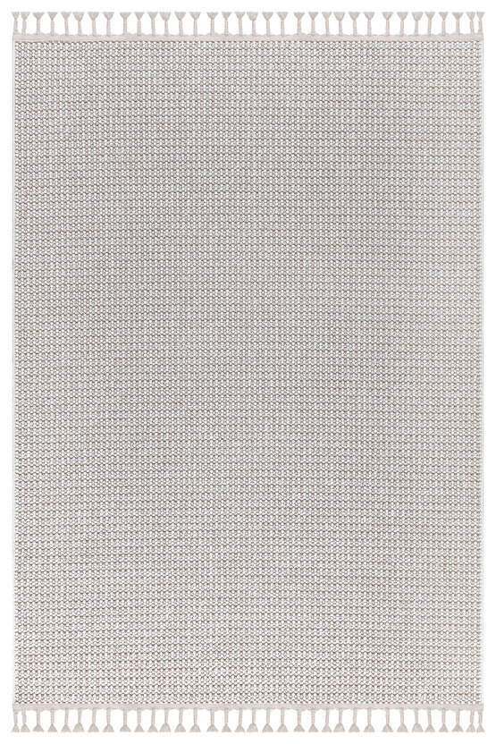 Mumbai 256 Bej - Beyaz Yumuşak Dokulu Halı Kilim Salon Mutfak Koridor  Yolluk Dokuma Makine Halısı