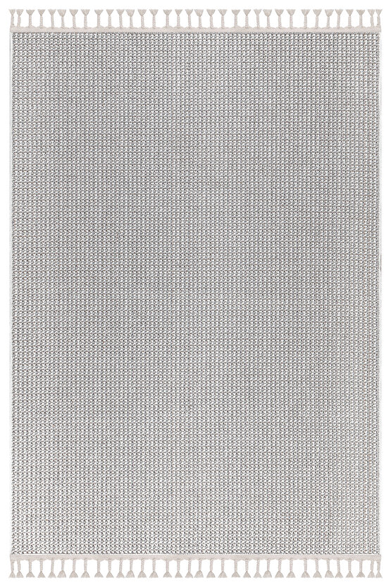 Mumbai 256 Gri - Beyaz Yumuşak Dokulu Halı Kilim Salon Mutfak Koridor  Yolluk Dokuma Makine Halısı