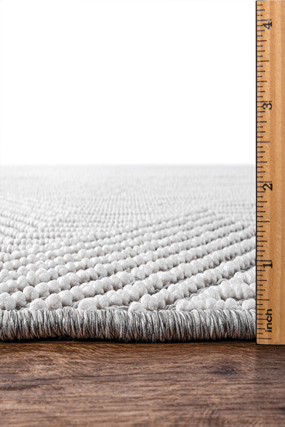 Mumbai 434 Gri Yumuşak Dokulu Halı Kilim Salon Mutfak Koridor  Yolluk Dokuma Makine Halısı