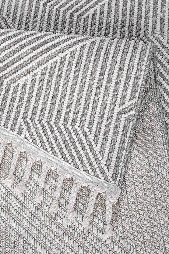 Mumbai 434 Gri Yumuşak Dokulu Halı Kilim Salon Mutfak Koridor  Yolluk Dokuma Makine Halısı