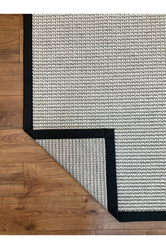 Kumaş Bordür Gri Bukle Antrasit Bordür  Halı Salon Koridor Mutfak Çocuk Odası Halısı  Kilim S267