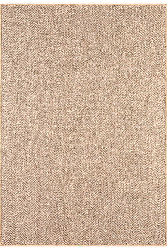 Srz-0408 Beyaz Kahve Balık Sırtı Jüt Tabanlı Hasır Dokuma Örme Bohem Antialerjik Halı Kilim