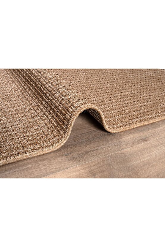 Srz-0465 Jüt Tabanlı Hasır Kaymaz Dokuma Örme Bohem Antialerjik Halı Kilim Salon Halısı