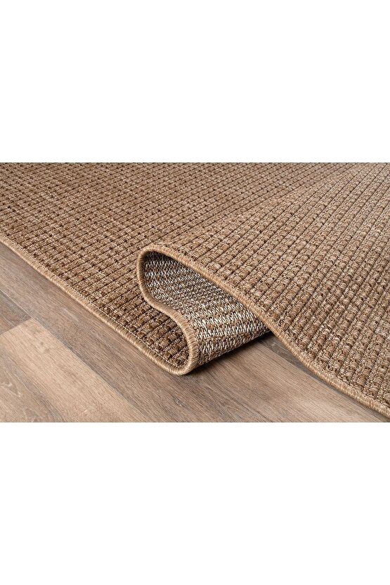 Srz-0465 Jüt Tabanlı Hasır Kaymaz Dokuma Örme Bohem Antialerjik Halı Kilim Salon Halısı