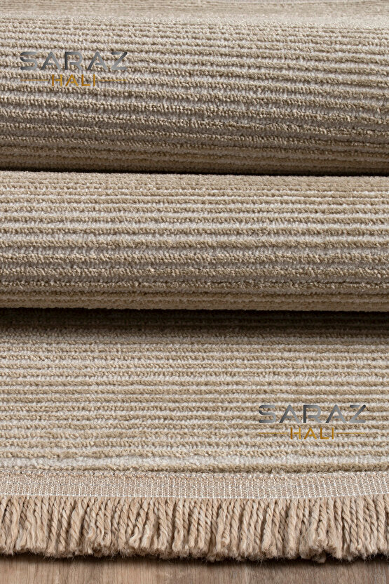 Parma Düz Vizon Model Dokuma Halı Kilim Yolluk Salon Halısı Modern Dokuma