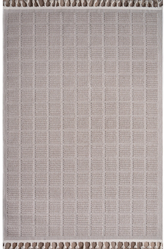 Bukle11880 Bej Yumuşak Dokulu Halı Kilim Salon Mutfak Koridor Kesme Yolluk Dokuma Makine Halısı