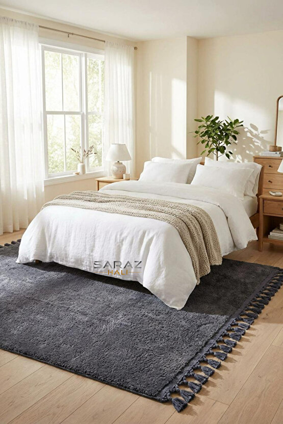 Comfort Puffy Peluş Halı Gri