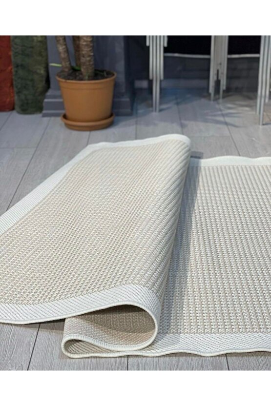 Macro Sisal Bordürlü Jut Hasır Halı 9427