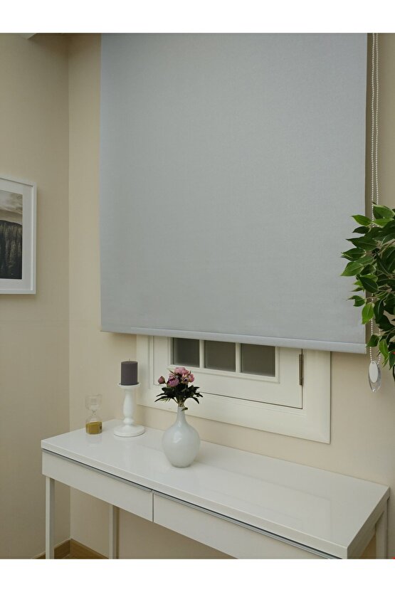 Stor Perde Gri Renk Dilimsiz