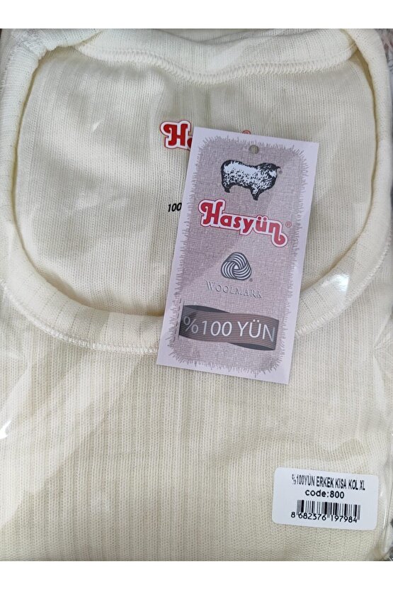 Erkek selanik örgüsü %100 Merinos Yünü kısa kollu Içlik