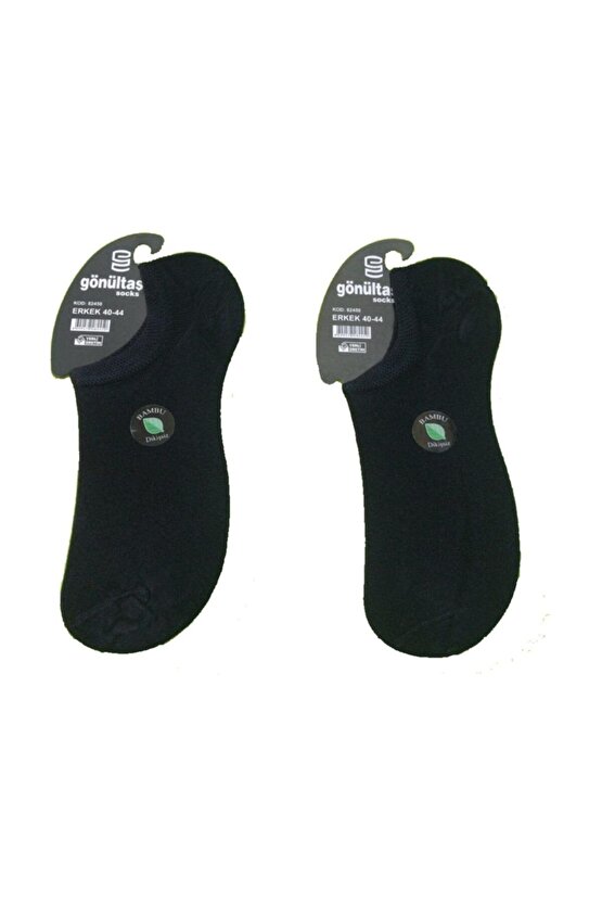 12 Çift Siyah Renk Dikişsiz Bambu Çorap