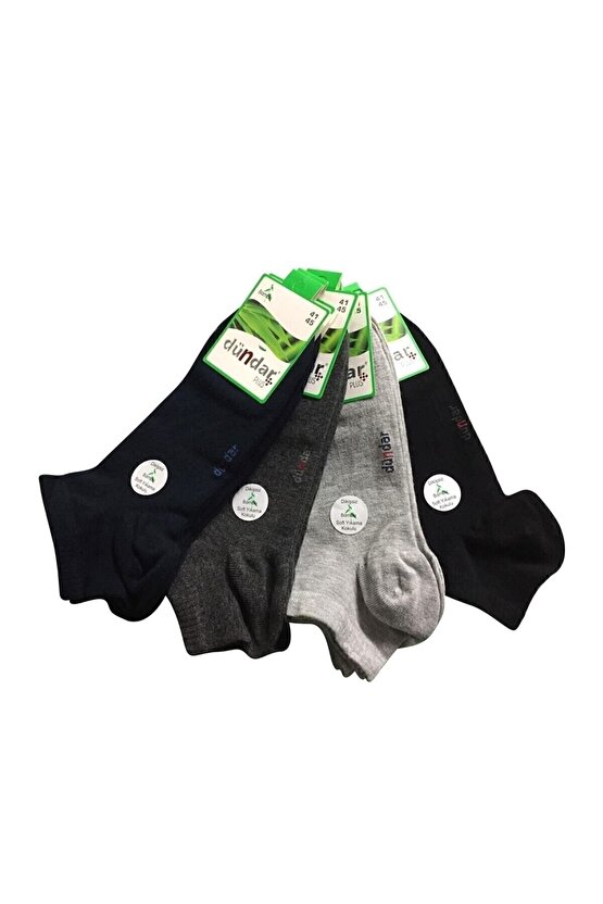 Erkek Karışık Renkli Dikişsiz Bambu Patik Çorap 6 Adet