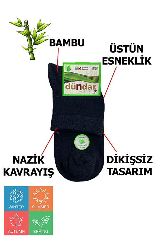 Kadın Bambu Konç Patik 36-40