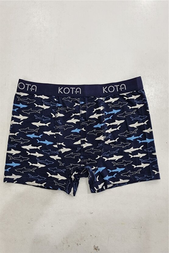 1015X6 Erkek 6lı Karışık Desen Boxer-Renkli