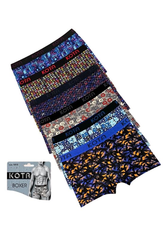 4 Adet Desenli Likralı Boxer