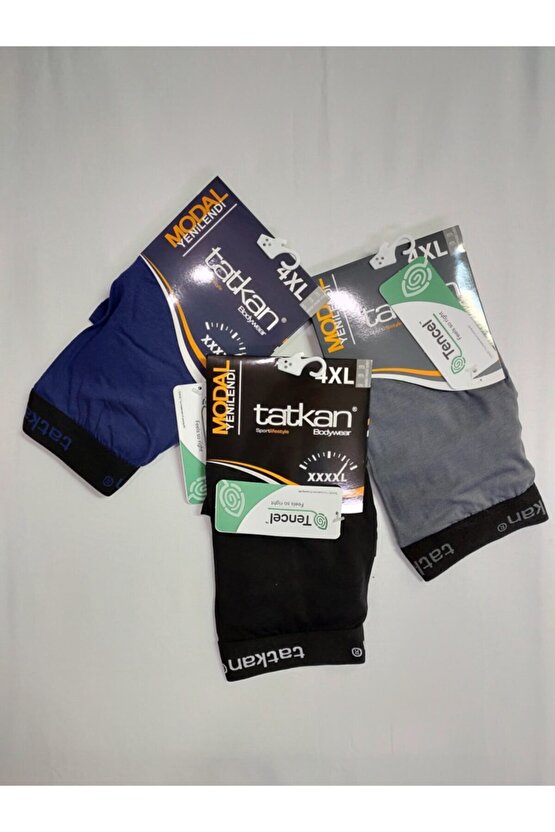 Eco Soft Modal Boxser Ekstra Battal 3 Adet