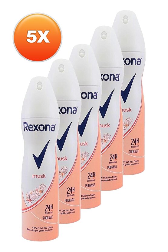 Musk 24h Kadın Deodorant 150 Ml. Beşli Paket