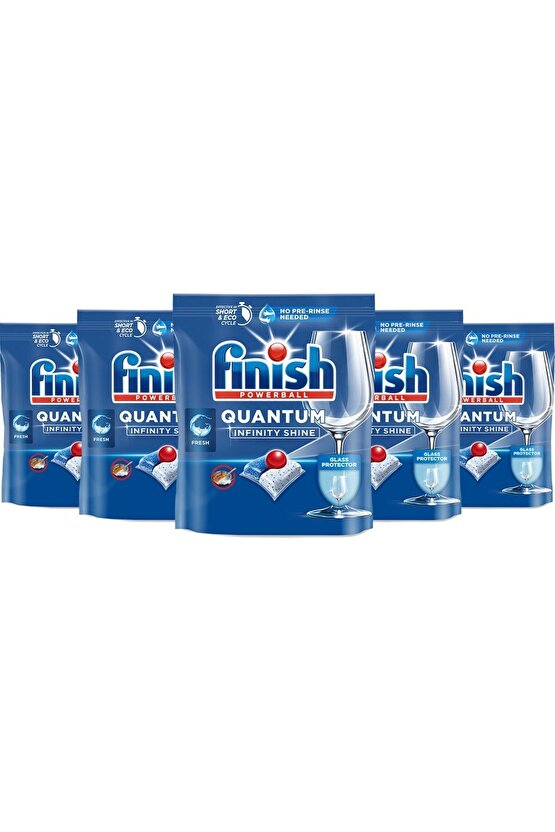Quantum Infinity Shine 415 Kapsül Bulaşık Makinesi Deterjanı Tableti (5 x 83 Kapsül)