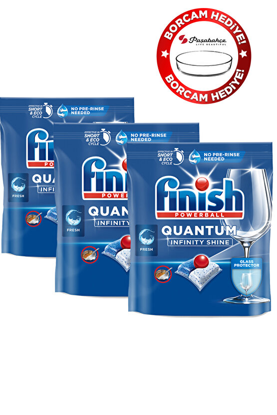 Quantum Infinity Shine Bulaşık Makinesi Deterjanı Kapsül Tablet 249 Adet (83X3LÜ) Borcam Hediye
