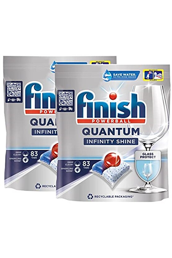 Quantum Infinity Shine 166 Kapsül Bulaşık Makinesi Deterjanı Tableti (83x2)
