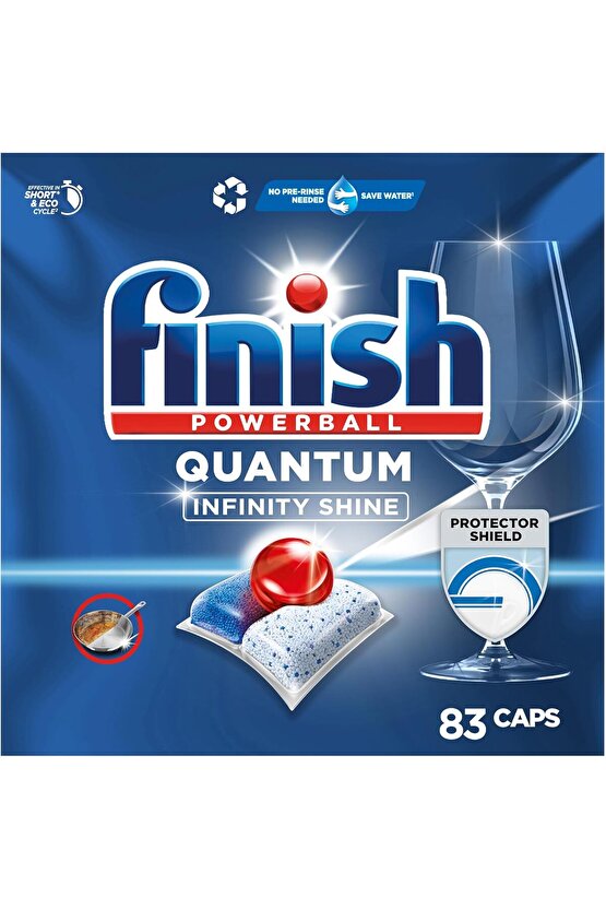 Finish Quantum Infinity Shine 83 Kapsül Bulaşık Makinesi Deterjanı Tableti (1 x 83 Kapsül) 1182297