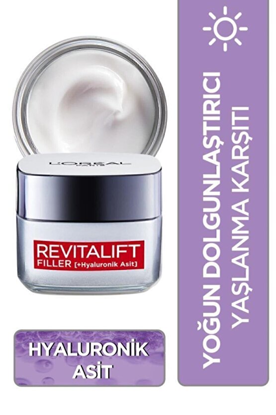 Revitalift Filler Yoğun Dolgunlaştırıcı Yaşlanma Karşıtı Gündüz Kremi 50ml + Göz Kremi 15ml