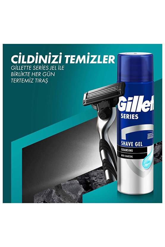 Mach3 Charcoal Tıraş Makinesi ve Yedek Bıçağı 6lı + Tıraş Bıçağı Standı
