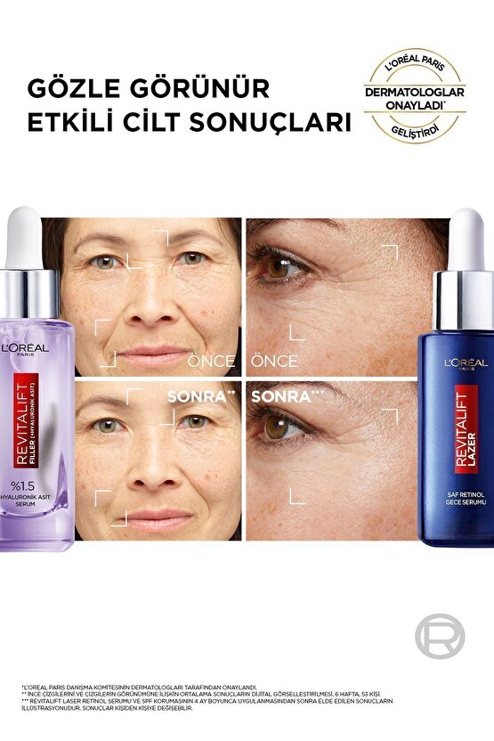 Revitalift Filler %1.5 Saf Hyaluronik Asit Kırışıklık Karşıtı Serum + Saf Retinol Gece Serumu