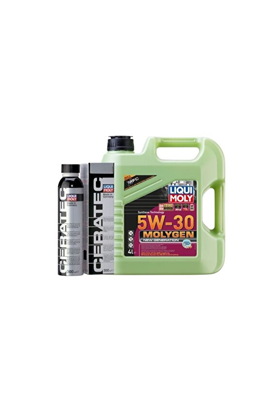 Molygen New Generation 5W30 Motor Yağı 4 LT,CeraTec Seramik Motor Koruyucu 300ML Set