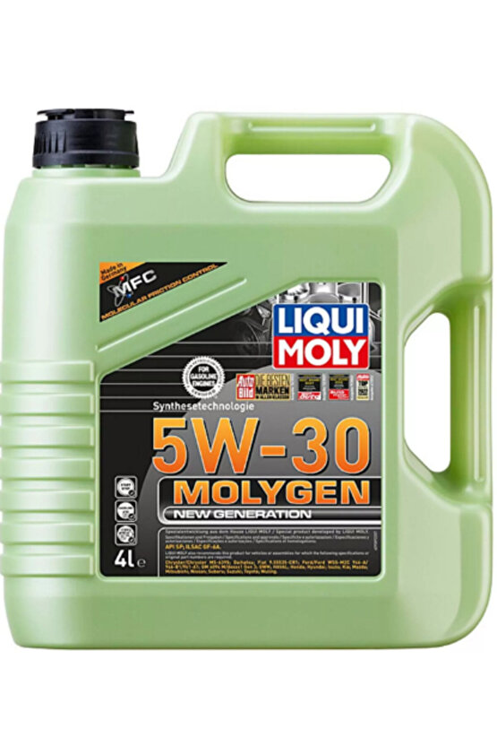 Molygen New Generation 5W-30 (4 Litre) Yeni Üretim Tarihli
