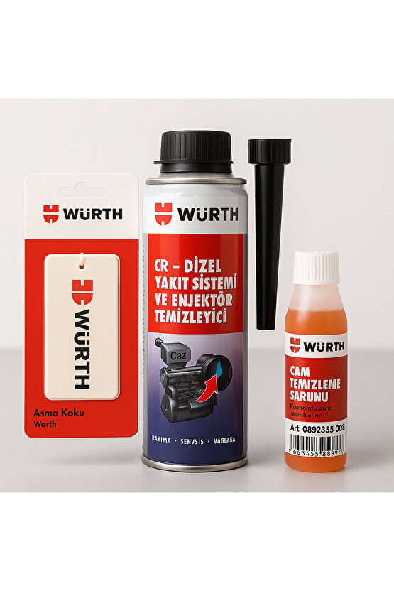 Dizel Enjektör Temizleyici Katkı 300 ML Ve Asma Koku + Cam temizleme Sabunu