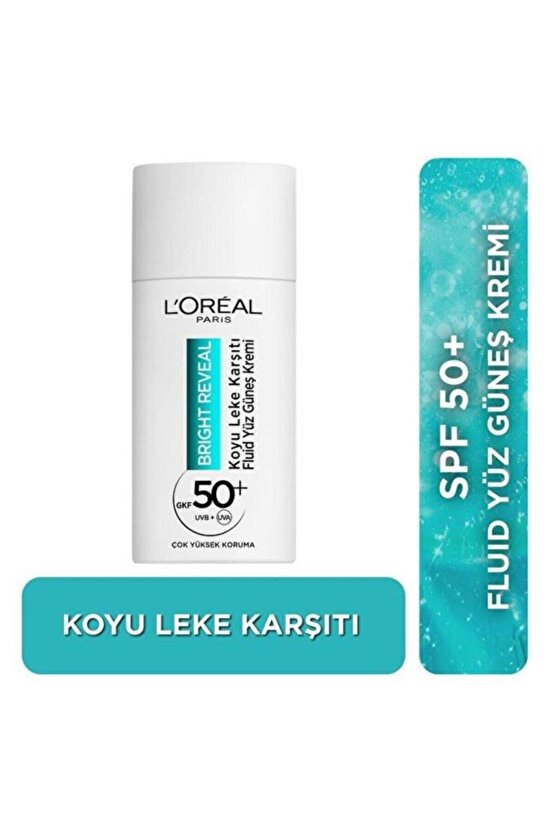 Loreal Paris Bright Reveal Spf 50+ Koyu Leke Karşıtı Yüz Güneş Kremi 50 ml