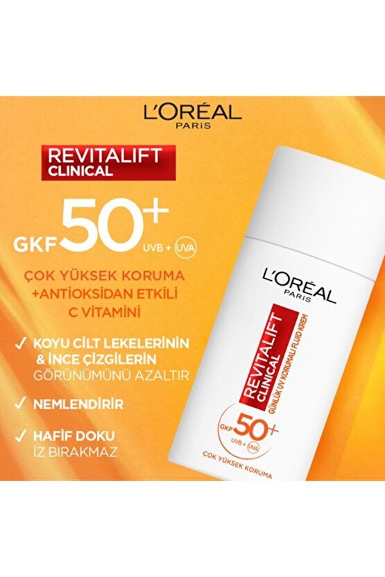 Revitalift Clinical Spf 50+ Günlük Yüksek Uv Korumalı Yüz Güneş Kremi 50Ml