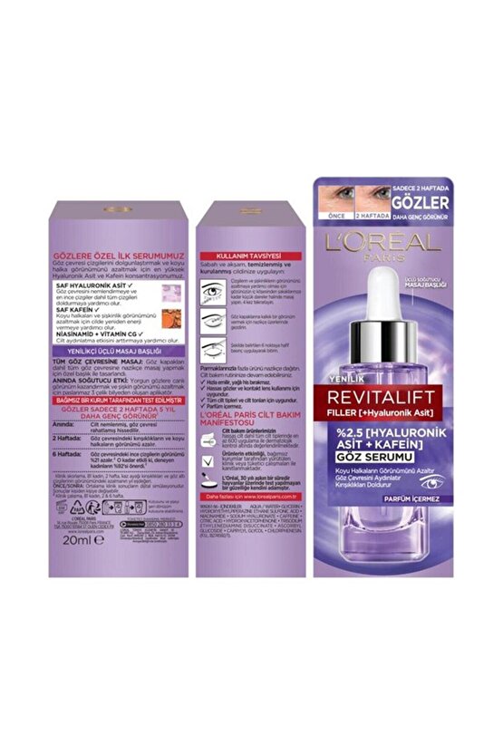 Loreal Paris Revitalift Filler Göz Serumu 20 ml