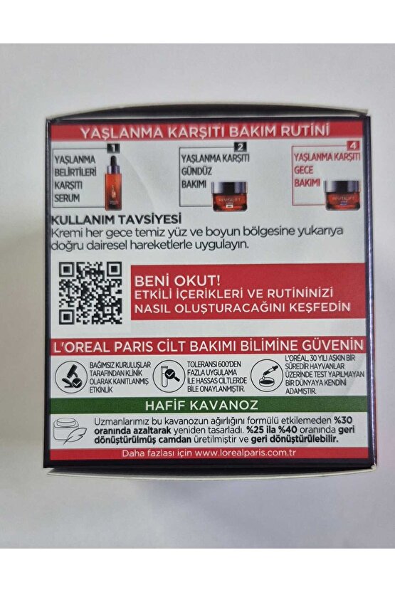 Revitalift Lazer Yoğun Yaşlanma Kırışıklık Karşıtı 4lü Cilt Bakım Seti