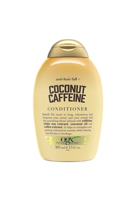 Coconut Cafeine Conditioner Hasarlı Saçlar için Hindistan Cevizi Kafein Saç Kremi 385 ml