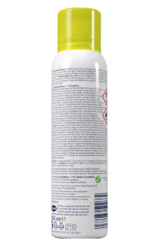 Ayakkabı Deodorantı Sprey, 24 Saate Kadar Kokuları Yok Eder.