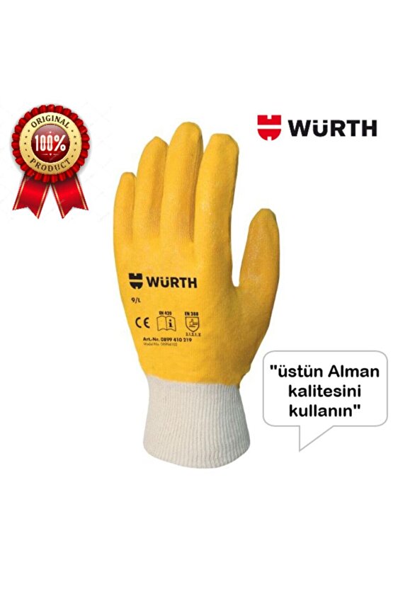 Sarı Nitril İş Eldiven 9L 1 Çift