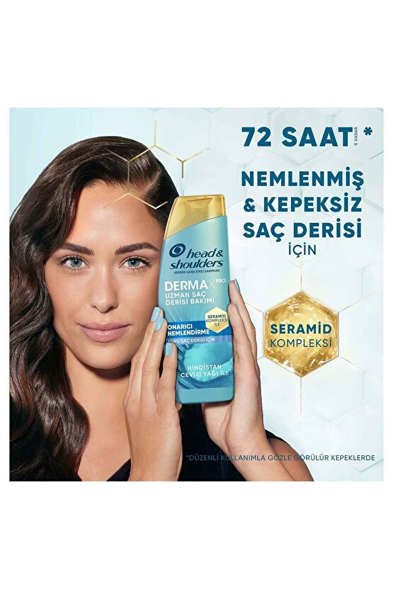 DermaXPRO Onarıcı Nemlendirme Kepek Karşıtı Şampuan Hindistan Cevizi Yağı ve Seramid ile 300ml
