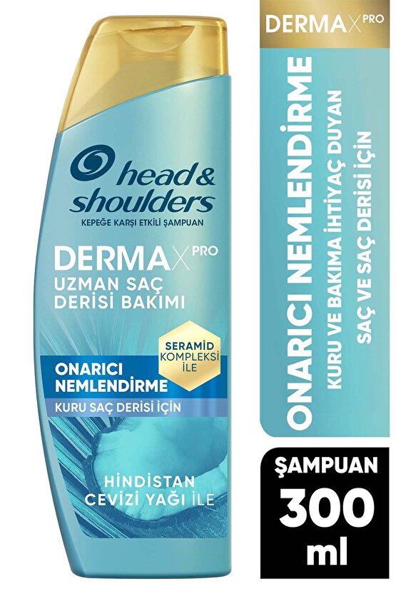 DermaXPRO Onarıcı Nemlendirme Kepek Karşıtı Şampuan Hindistan Cevizi Yağı ve Seramid ile 300ml