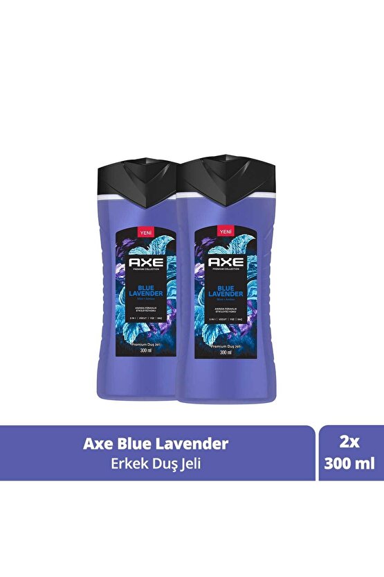 Premium Collection Duş Jeli Blue Lavender 3 In 1 Vücut Saç Yüz 300 ml X2