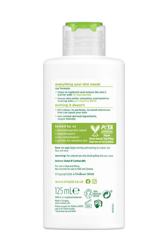 Kind To Skin Hassas Ciltlere Uygun Su Bazlı Nemlendirici 125 ml