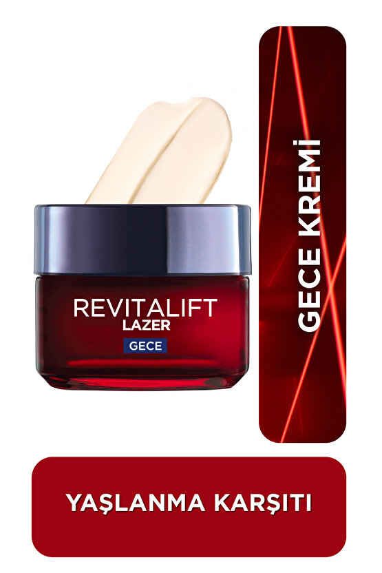 LOréal Paris Revitalift Lazer Yoğun Yaşlanma Karşıtı Gece Bakım Kremi