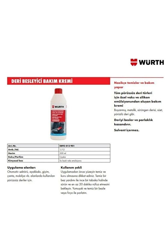 Deri Besleyici Bakım Kremi 1000Ml