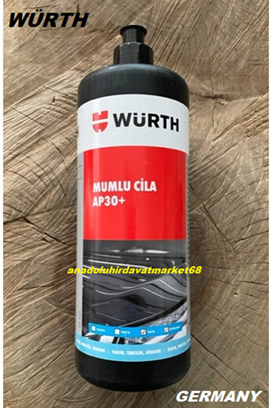 WÜRTH POLİSAJ CİLASI MUMLU OTO CİLASI MUMLU PARLATICI CİLA 1LİTRE