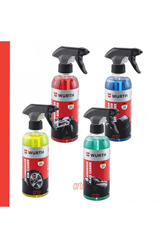 Araç Dış Bakım Temizlik Seti – Jant, Böcek, Cam Ve Kuru Temizleme | 4’lü Set |
