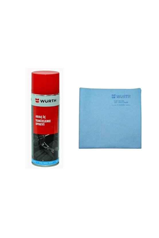 Araç Oto Içi Kokpit Koltuk Döşeme Göğüs Temizleme Temizlik Spreyi Ve Güderi Bez 38x60