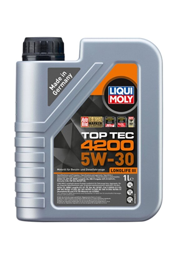 Toptec 4200 5w-30 4 Litre Motor Yağı (3715) ( Vw Altın Seri)