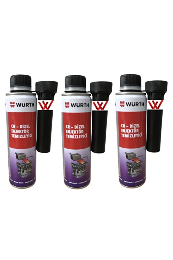 Würth Yeni Nesil Enjektör Temizleyici Dizel Performans Iyileştirici 300ml 3 Adet