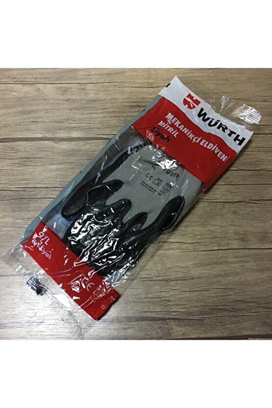 Nitril Iş Mekanikçi Usta Eldiveni Gri-siyah No:9l